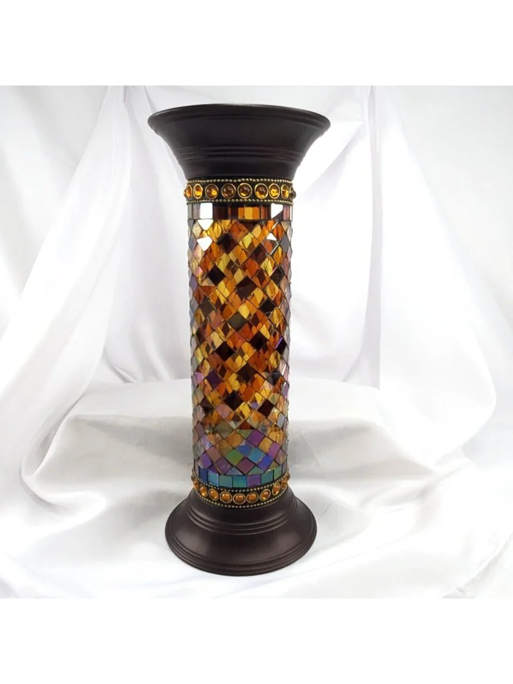 Partylite P9302 Global Fusion Column Candle Holder  13